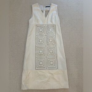 Ivory Wool Tibi Midi Dress